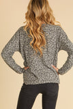 FRONT BUTTON TIE ANIMAL PRINT TOP