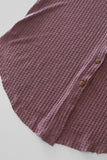 Carly Waffle Thermal Tunic Top Dark Rose