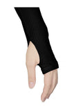Thumb Hole Thermal Ribbed Knit Henley Bodysuit