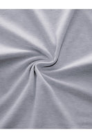Fitted V Neck Short Sleeve T-shirt Top - Heather Grey