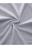 Fitted V Neck Short Sleeve T-shirt Top - Heather Grey
