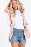 Jessica UTILITY CARGO HOODIE - ROSE