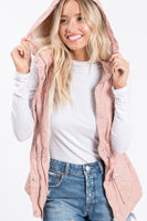 Jessica UTILITY CARGO HOODIE - ROSE