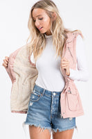 Jessica UTILITY CARGO HOODIE - ROSE
