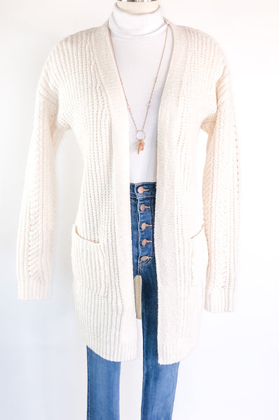 Off white light cardigan Clearance
